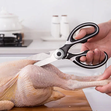 Multifunctional Stainless Steel Scissors - Chicken, Fish, Nut and Bottle Opener for the Kitchen