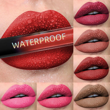 19 Colours Matte Velvet Lip Gloss – Waterproof Liquid Lipstick, Nude to Red Shades & Long-Lasting Lip Stain