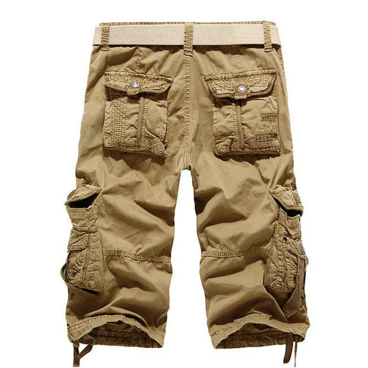 2025 Men’s High-Quality Cargo Shorts – Casual Workout Military Shorts, Multi-Pocket Knee-Length Pants