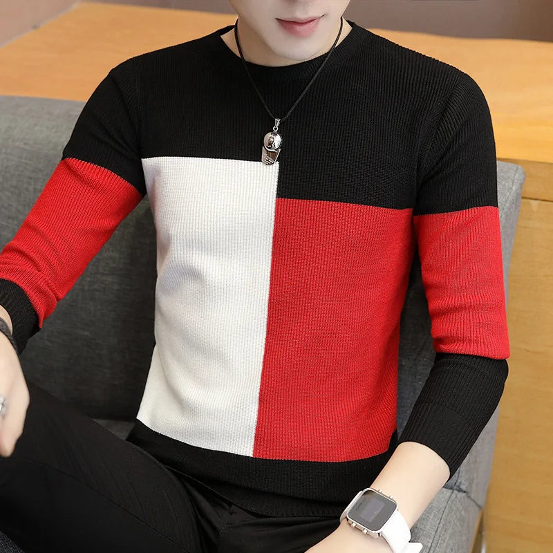 2025 Men’s O-Neck Wool Jumper – Warm Knitted Cashmere Pullover, Winter Brand Clothing M-3XL