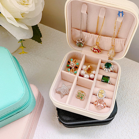 Mini Portable Jewelry Organizer Travel Earring Necklace Storage
