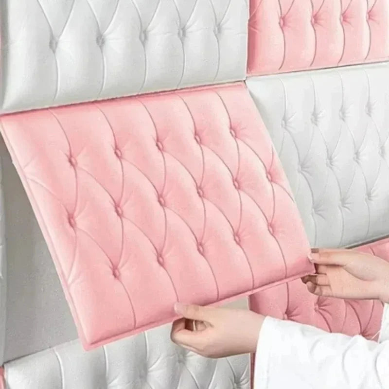 1pc 3D Thickened Soft Wall Sticker – Anti-Collision DIY Bed Headboard Tatami for Bedroom Home Decoration
