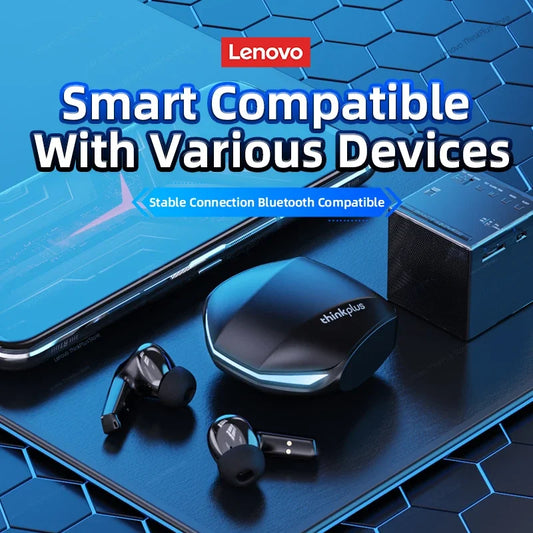 Lenovo GM2 Pro Fone TWS Bluetooth 5.3 – Headset Sem Fio com Microfone e Proteção IPX | Para Xiaomi, iPhone e Outros