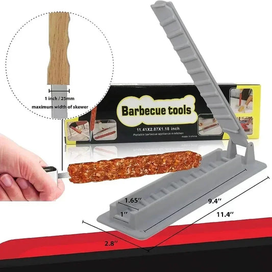 Plastic Kebab Maker – Manual Kabob Press & Barbecue Meat Skewer Tool for BBQ