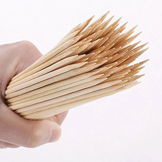 50pcs 40cm Bamboo BBQ Skewers – Disposable Wooden Sticks for Meat, Food, Kitchen, Barbecue, Party, Catering & Camping