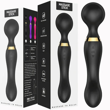 Mini Portable Massager - 20 Modes and 8 Vibrations for Relieving Muscle Tension in the Back, Neck, Shoulders, Legs and Feet - Deep Massage