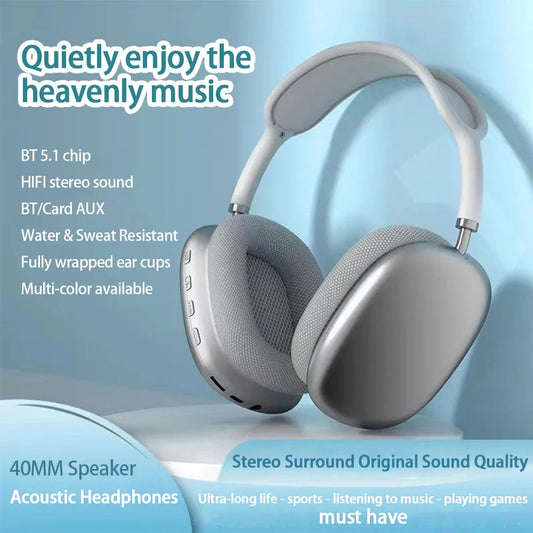 P9 Wireless Bluetooth Earphones Headphones Outdoor Sports Headset 5.1 With Charging Bin Display Touch Control Earbuds for Music