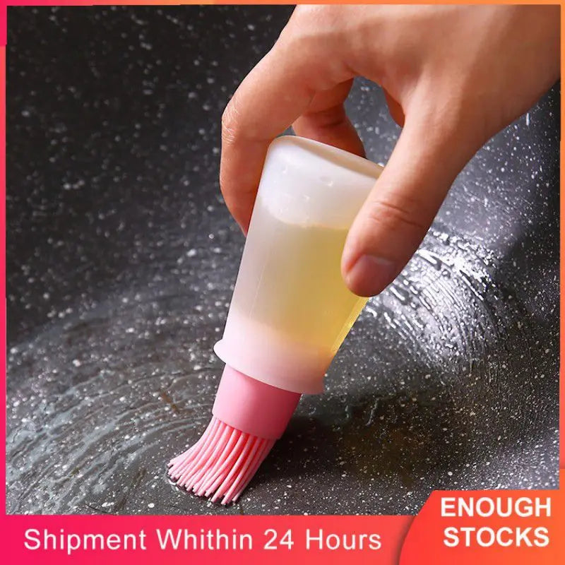 Silicone Oil Bottle & Barbecue Brush – High Temperature Resistant Basting Tool for Kitchen & BBQ