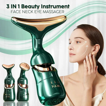 3-in-1 Facial Device - EMS Face, Neck and Eye Lift Massage, Anti-Aging Skin Firming and Wrinkle Reducer