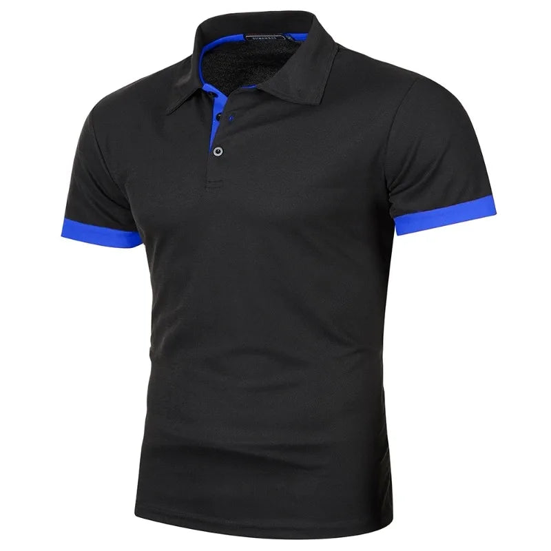 Men’s Short Sleeve Polo Shirt – Solid Colour Lightweight Top | Streetwear Summer Jogging & Sports Tee