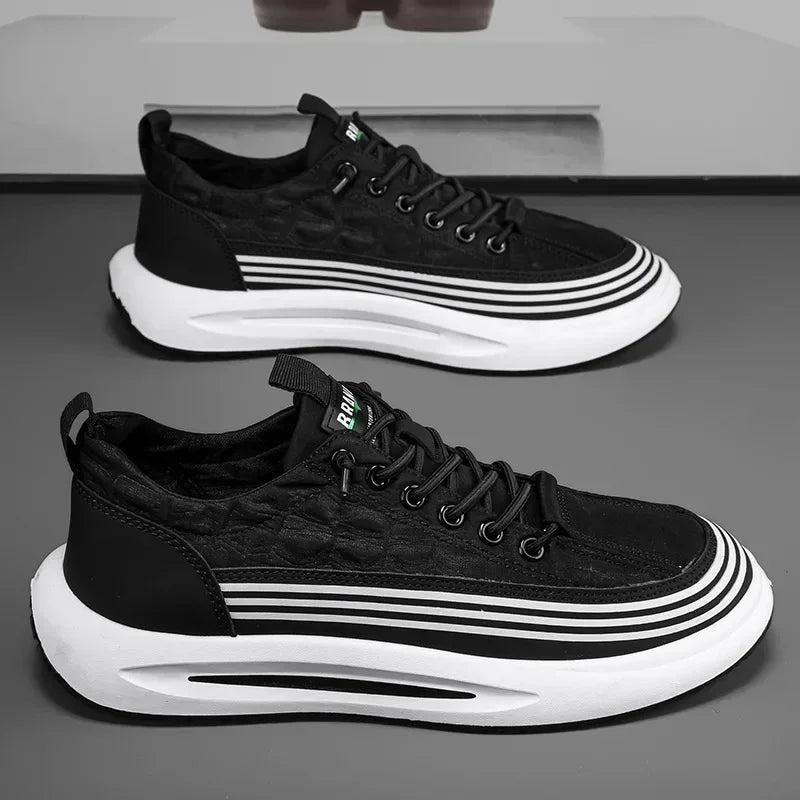 Crocodile Pattern Men Shoes Platform Loafers Summer Breathable Slip on Men Casual Sneakers Vulcanized Walking Zapatillas Hombre