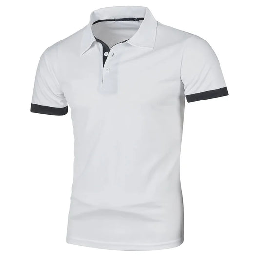 Men’s Short Sleeve Polo Shirt – Solid Colour Lightweight Top | Streetwear Summer Jogging & Sports Tee