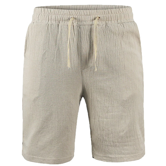 Men’s Cotton Linen Shorts – Breathable Summer Trousers, Solid Colour Casual Streetwear S-3XL