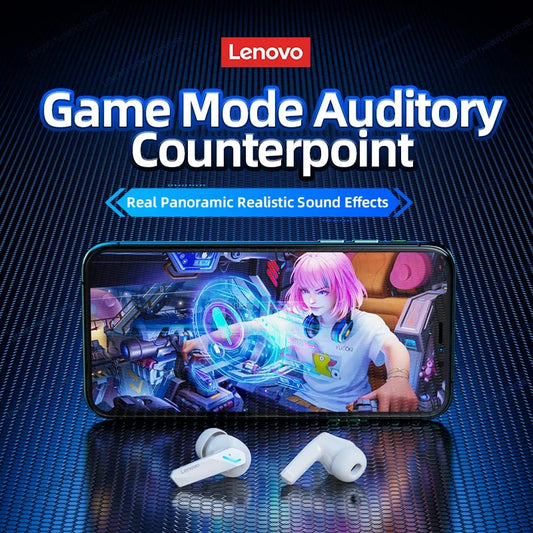 Lenovo GM2 Pro Fone Bluetooth Gamer – Bluetooth 5.3, Cancelamento de Ruído, Chamadas em HD e Modo Esporte | Para iPhone e Android