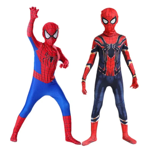 Kids Superhero Spandex Jumpsuit – Full Bodysuit with Mask | Halloween Cosplay & Party Costume Set