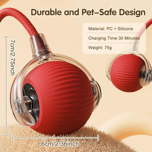 Interactive Toy for Cats - Automatic Ball with Tail, Rechargeable, Smart and Fun for Entertainment