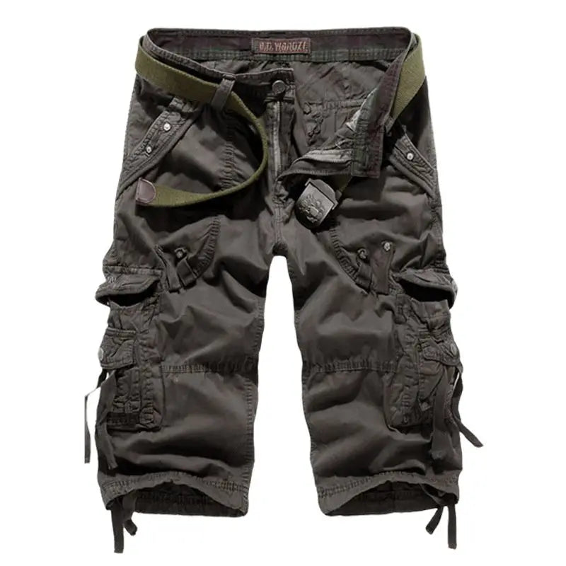 2025 Men’s High-Quality Cargo Shorts – Casual Workout Military Shorts, Multi-Pocket Knee-Length Pants