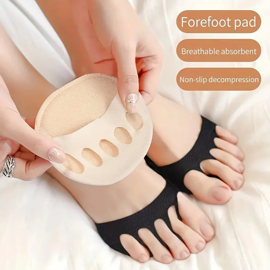 High Heel Forefoot Foot Pad – Soft Invisible Metatarsal Support, Non-Slip & Anti-Foaming Comfortable Insole