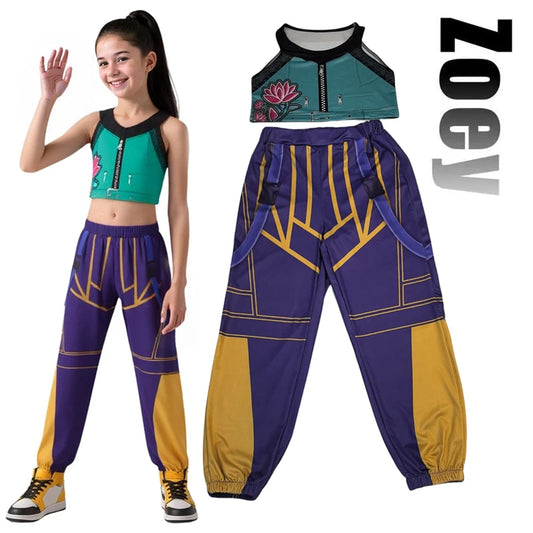 2025 Kids 3D Printed Cosplay Costume – K-Pop Idol & Anime-Inspired Outfit | Zoey, Mira & Rumi Style Dress for Halloween or Carnival