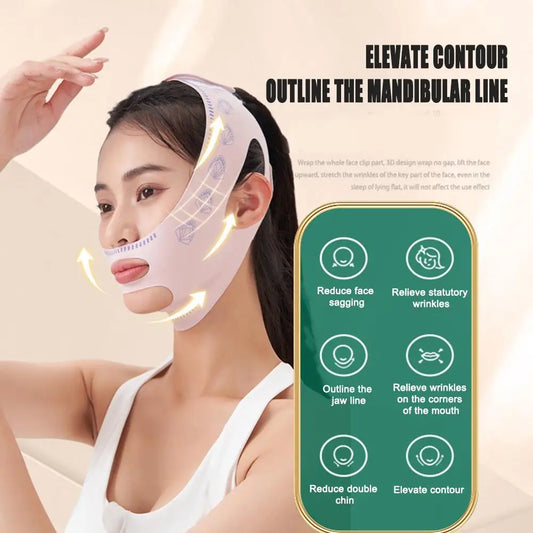 Chin & Cheek Slimming Bandage – V-Line Face Shaper, Anti-Wrinkle Strap & Sleeping Mask for Beauty Care