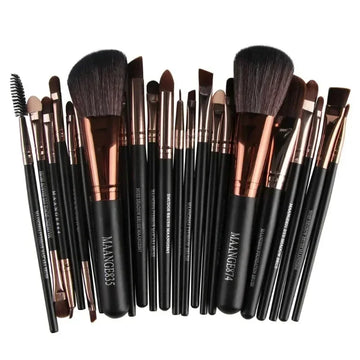 Professional Make-up Brush Set - Kits with 3, 13 or 22 pieces for applying eyeshadow and eyeliner