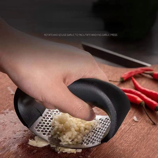 Stainless Steel Manual Garlic Crusher - Squeezer and Chopper for Garlic, Vegetables and Fruit