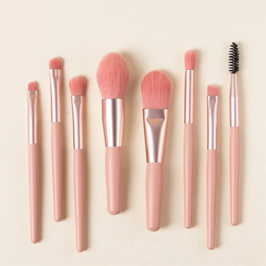 8-Piece Soft Fluffy Makeup Brush Set – Foundation, Blush, Powder, Eyeshadow & Kabuki Blending Brushes for Cosmetics