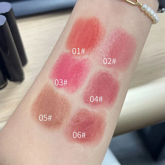 Red Brown Waterproof Lipstick – Moisturising Lip Gloss with Mirror, Natural Long-Lasting Makeup & Valentine’s Day Gift