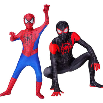 Superhero Spider-Inspired Costume – Kids & Adult Spandex Jumpsuit with Mask | Halloween Cosplay Bodysuit & Party Outfit