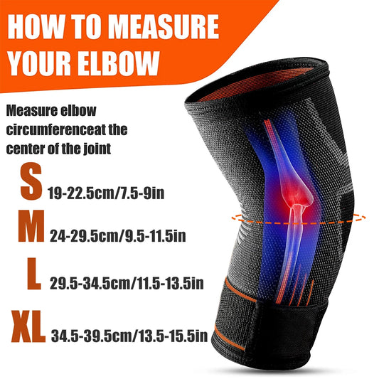BYEPAIN Compression Elbow Brace - Pain Relief, Support for Tendonitis, Tennis Elbow and Golfer's Elbow