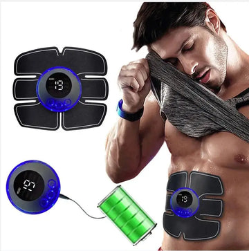 Abdominal Muscle Massager - Training for Abdomen and Arms, USB Rechargeable, Ideal for Home Use and Men's Fitness