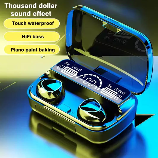 M10 Earphone Wireless - Perfect Sound, Bluetooth Headset for Sports and Gaming | Integrated Power Bank