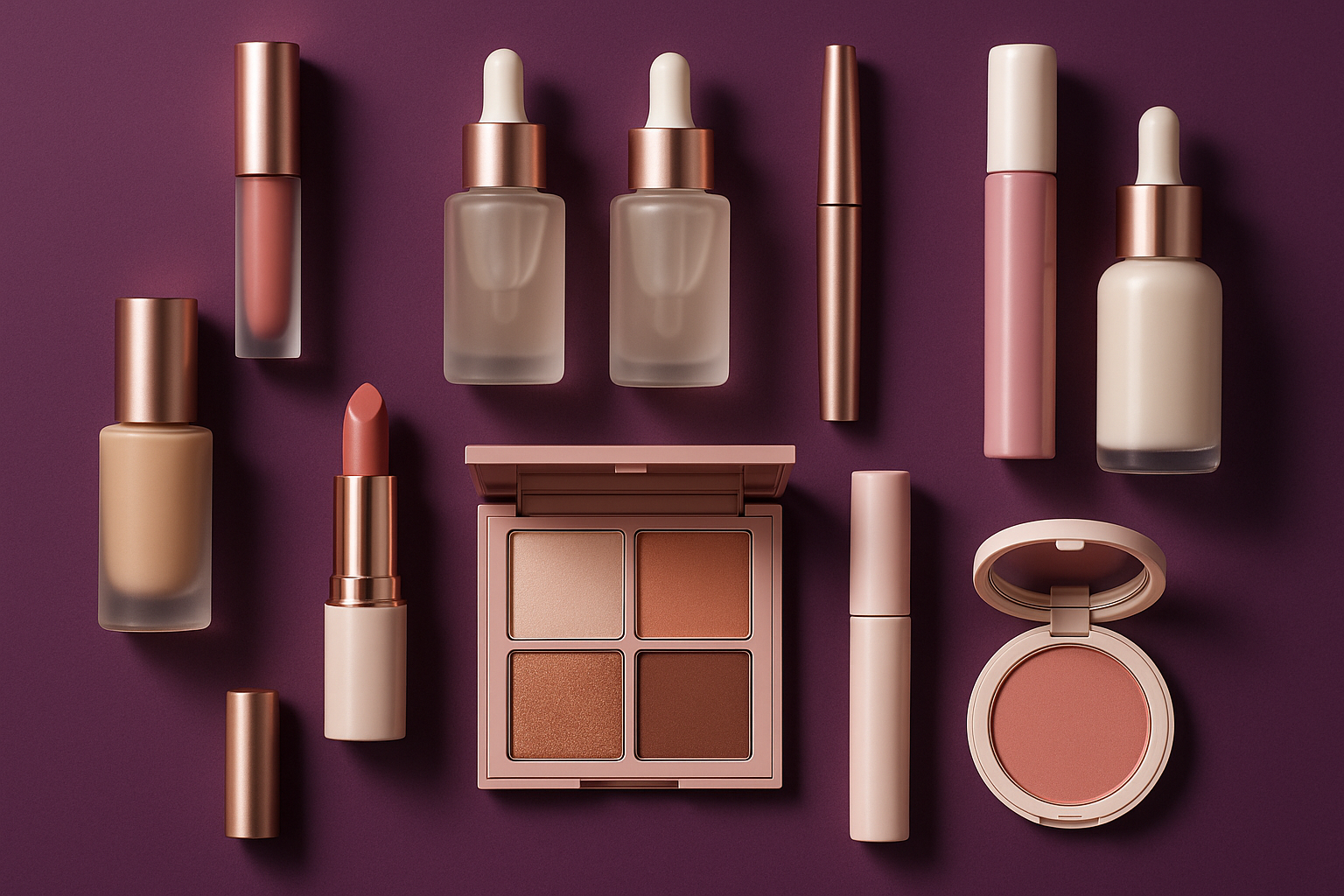 beauty collection with background #4E148C