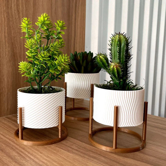Decorative Trio of Cachepot Vases