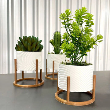 Decorative Trio of Cachepot Vases