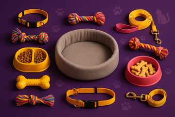 pet collection with background color #4E148C
