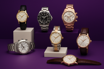 watches collection with background #4E148C